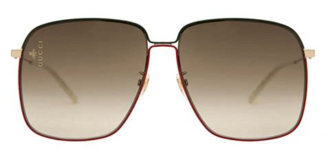 gucci gg0394s 003|Gucci™ GG0394S 003 61 Gold Sunglasses .